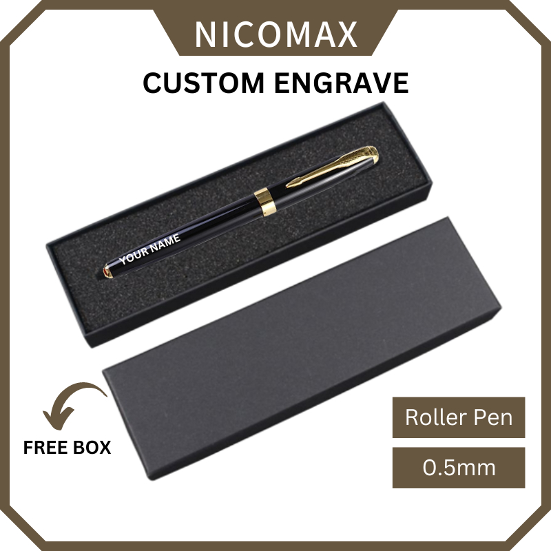 CUSTOM ENGRAVE Personalised Metal Pen Custom Engrave Pen Ballpoint Ball