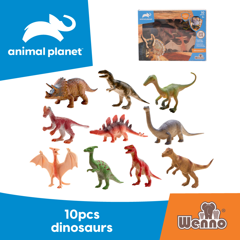 Wenno x Animal 10pcs Dinosaurs in window box Educational
