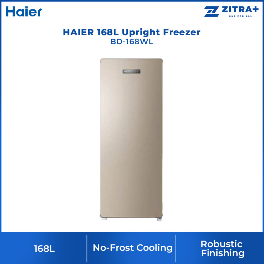HAIER 168L Upright Freezer BD168WL NoFrost Cooling Digital Touch