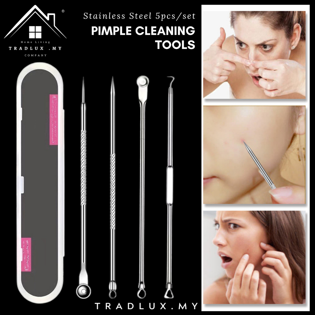 Tradlux Acne Removing Pimple blackhead needle/acne tool kit 4 pieces ...