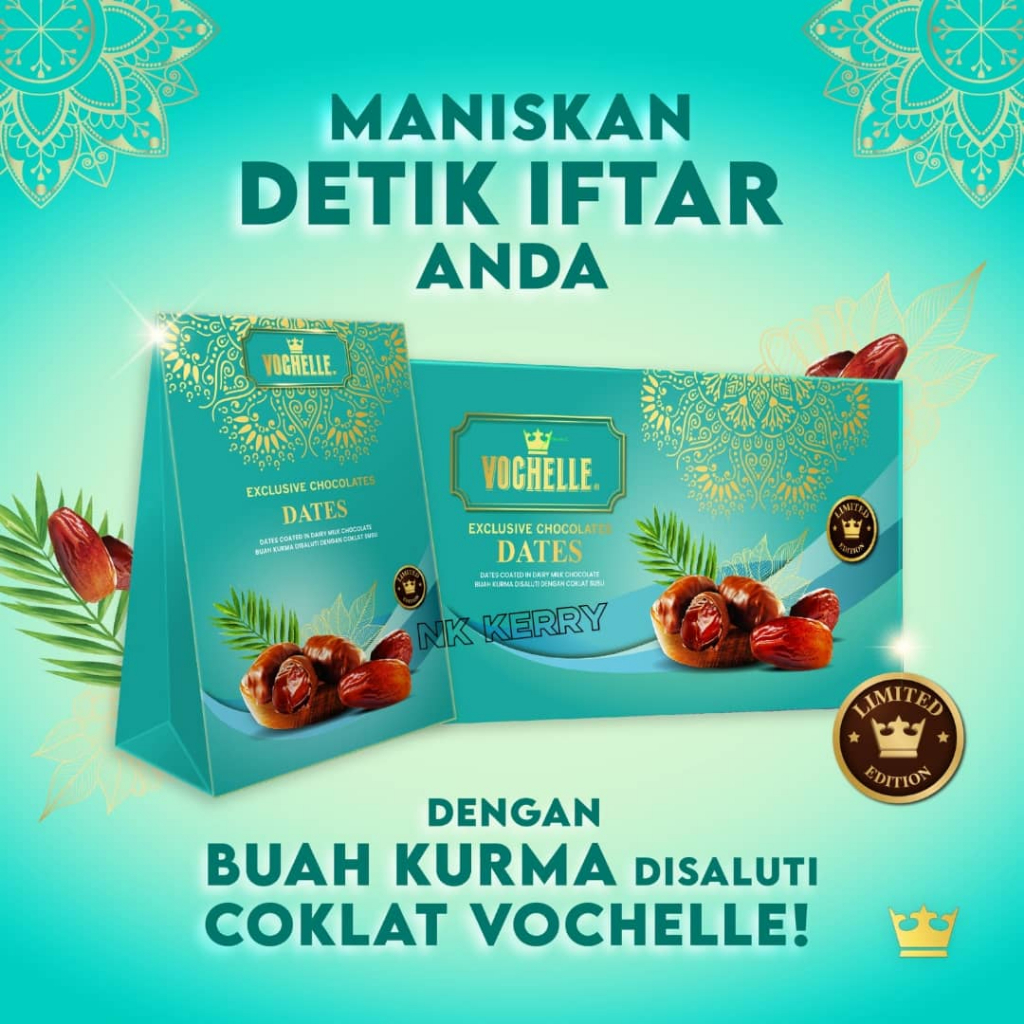 VOCHELLE EXCLUSIVE CHOCOLATES DATES LIMITED EDITION 100g205g Shopee