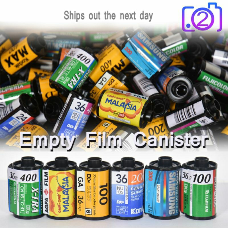 35mm used empty film canister/brands Fuji Kodak Konica/for decoration