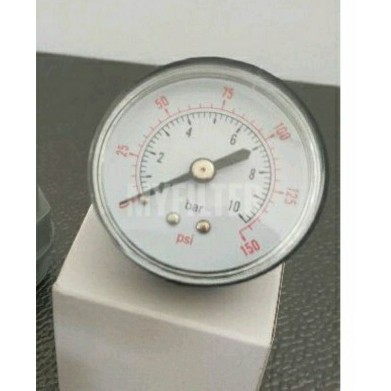 WATER FILTER PRESSURE GAUGE COMPLETE VALVE INLET & OUTLATE PVC ...