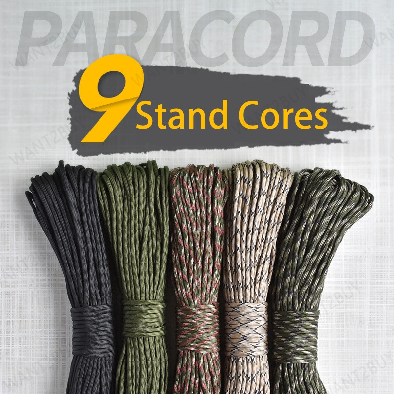 Paracord Rope 31M 100M USA 550 Military Standard 9 Strand Core 4mm ...