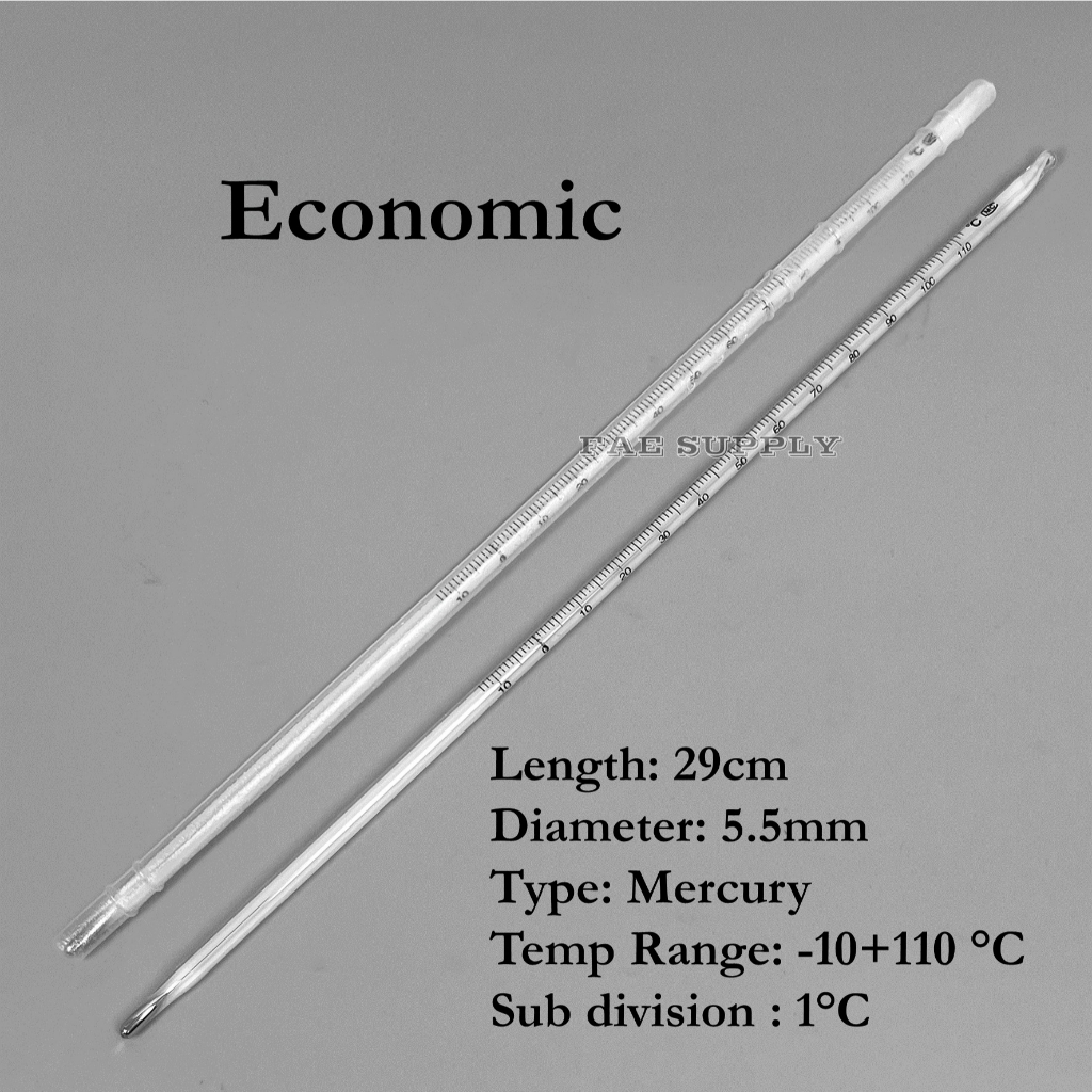 Glass thermometer 0-100 degree Celsius non mercury School Experiment ...