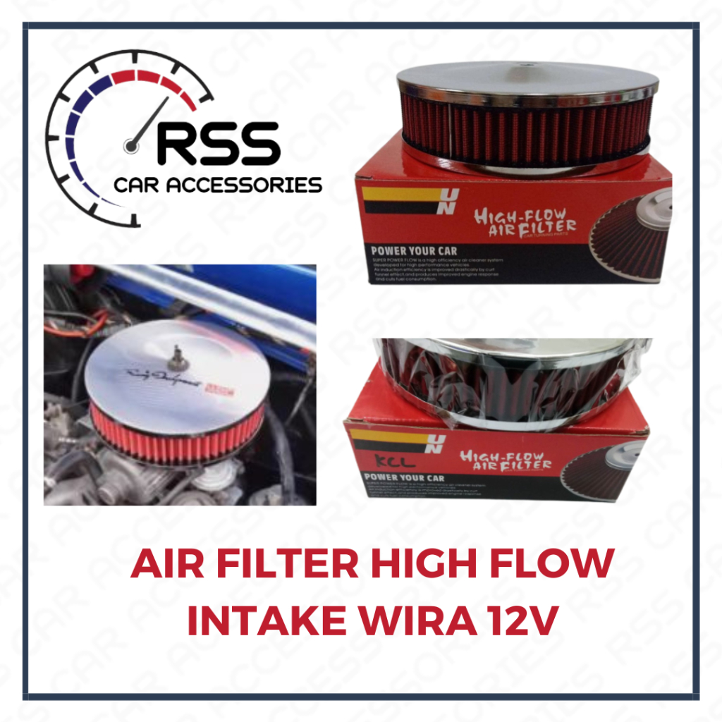 AIR FILTER HIGH FLOW INTAKE WIRA 12V RED COLOUR Shopee Malaysia