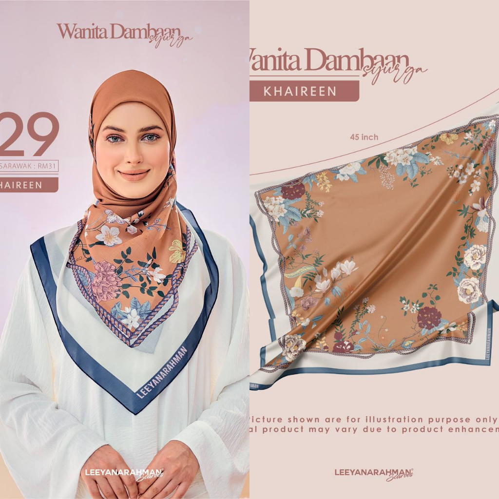 ( Ready Stock )Tudung Bawal Leeyanarahman Scarves Primadonna Printed ...