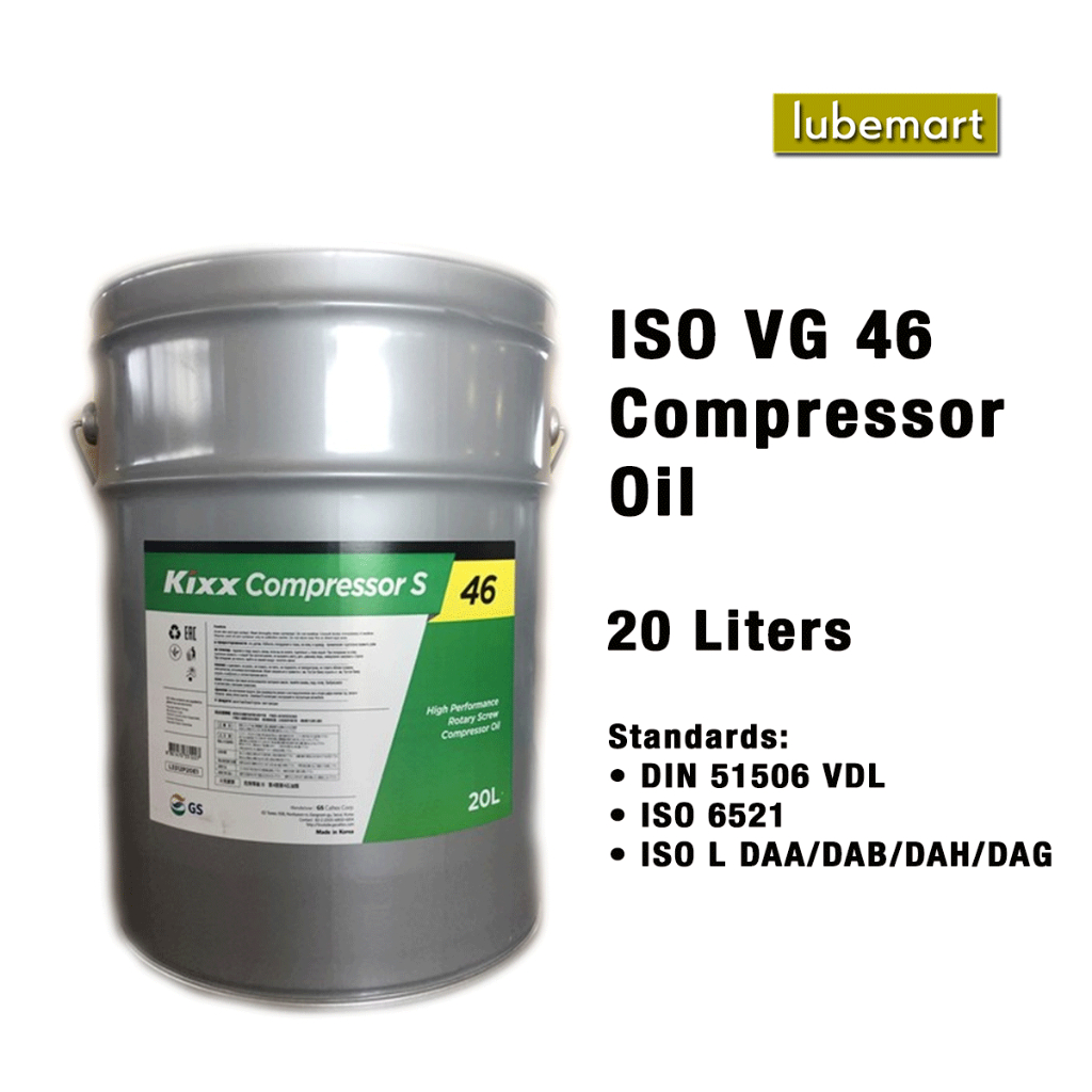 COMPRESSOR OIL - KIXX COMPRESSOR S 46 (20 LITERS) - SCREW COMPRESSOR ...