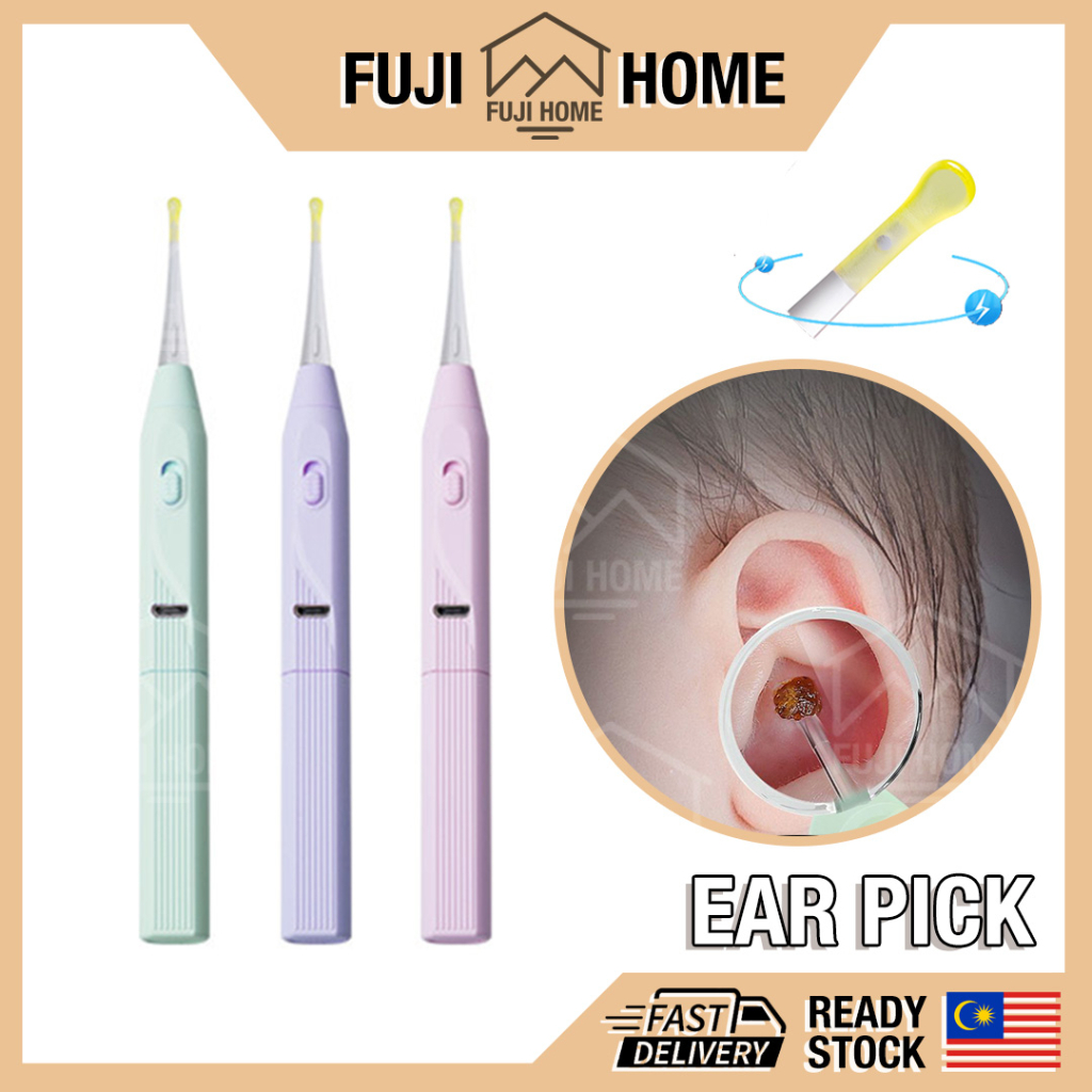 🏠READY STOCK🏠Earpick LED Ear Cleaner Extractor LED FlashLight Ear ...