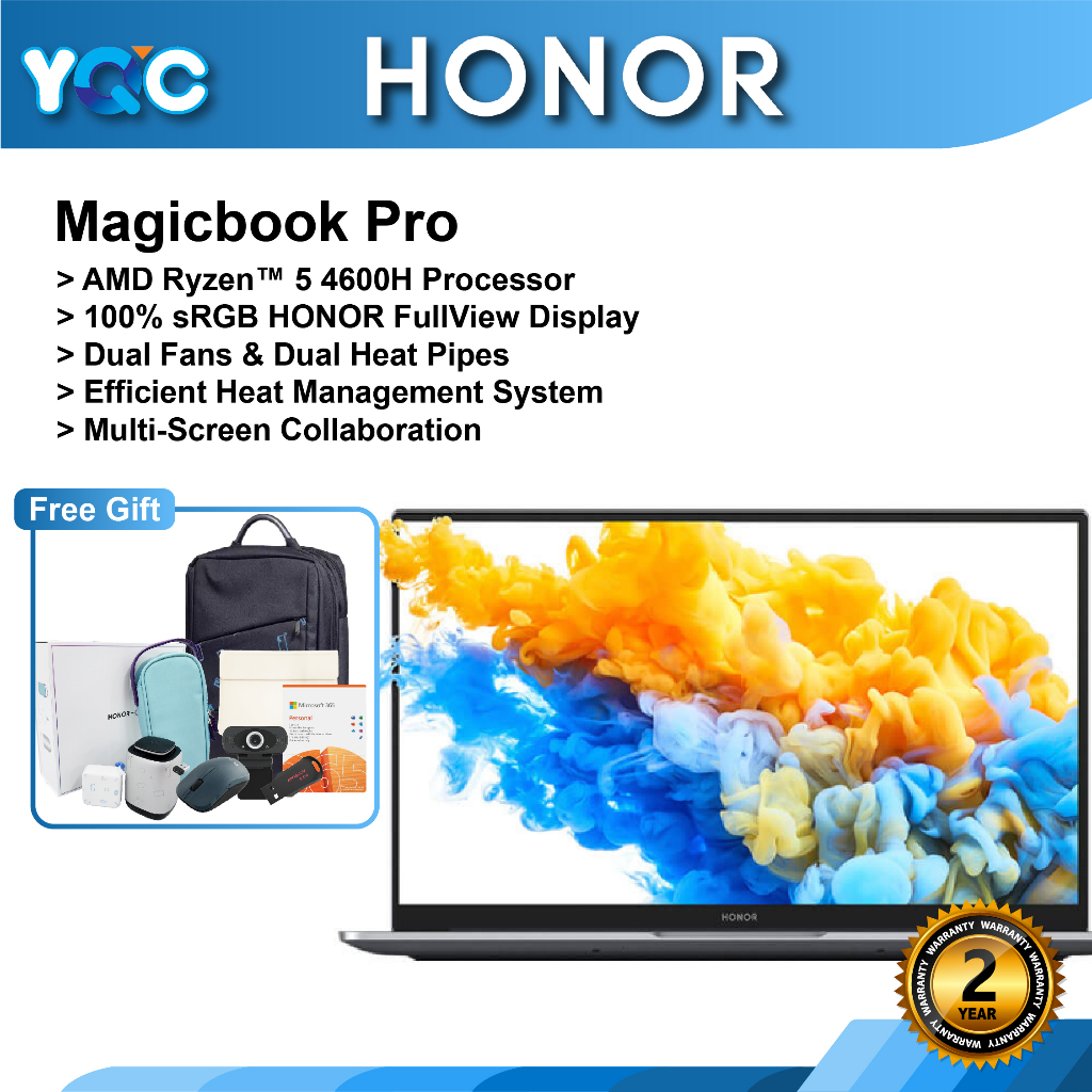 HONOR MAGICBOOK 14 (HON-5301ACUQ - NEW 2022) LAPTOP (i5-12500H, Iris Xe  Graphics, 16GB, 512GB, 14