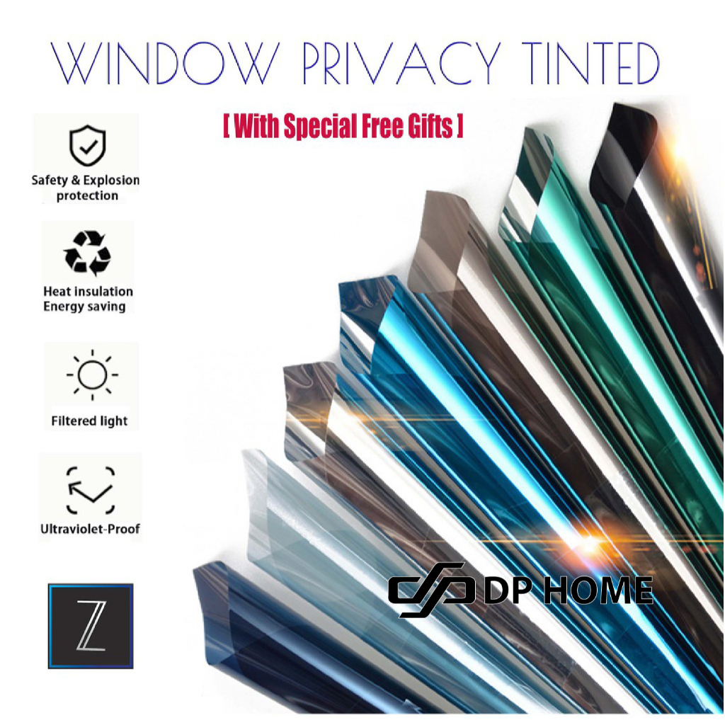 Privacy Window Film Glass Sticker Solar Tinted Film Decor Mirror Films ...