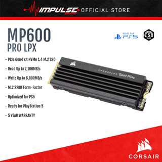 Disco SSD M.2 Corsair 2TB MP600 PRO LPX PCIe Gen4 x 4 NVMe p/PS5