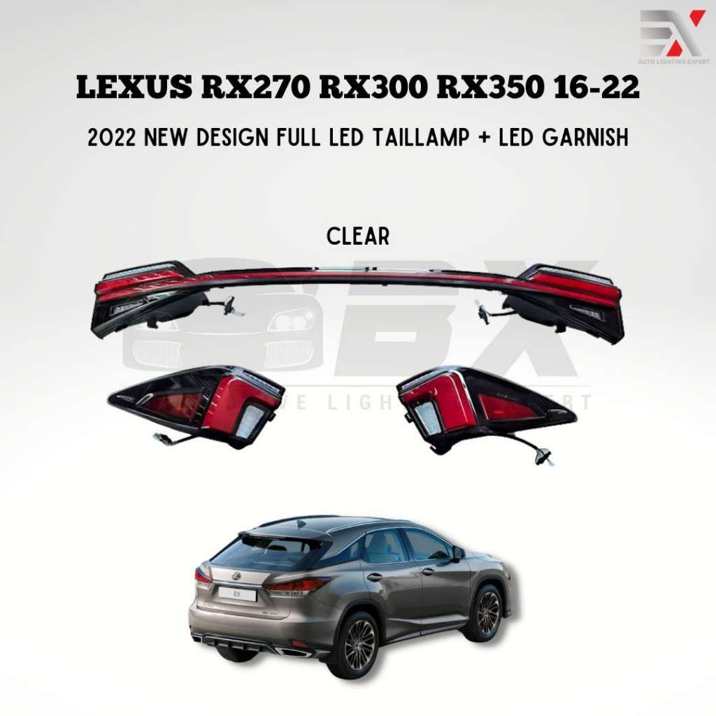 LEXUS RX200 RX300 RX350 16-22 LED TAILLAMP WITH LED GARNISH | Shopee ...