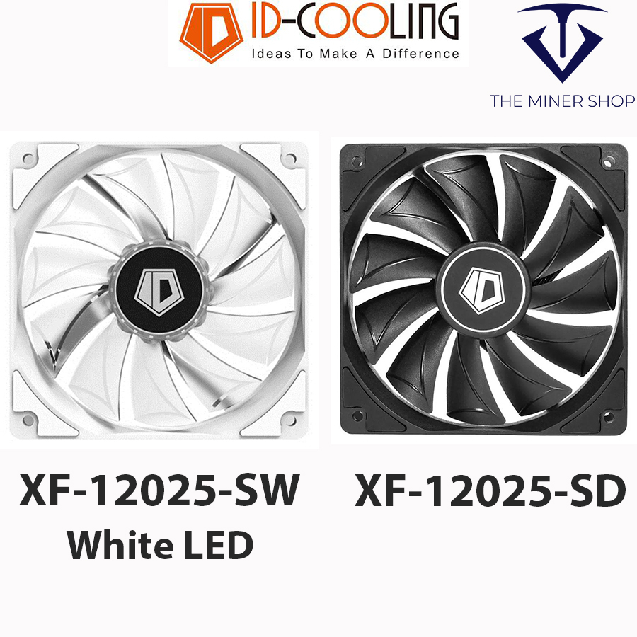 ID-COOLING XF-12025-SW & XF-12025-SD white version 12cm 4PIN LED ...