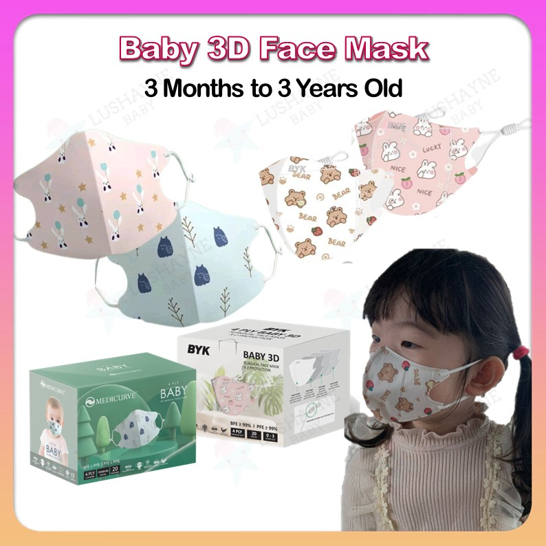 BYK Medical Baby Face Mask KN95 4Ply Face Mask Disposable 3D Surgical