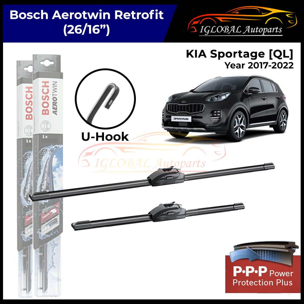 KIA Sportage [QL] Year 20172022 Windshield Wiper Bosch Aerotwin Retrofit Set (26/16") Shopee