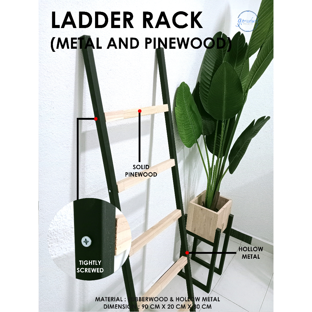 METAL LADDER TOWEL & METAL RACK | RAK TUALA TANGGA HIASAN | HOME DECO ...