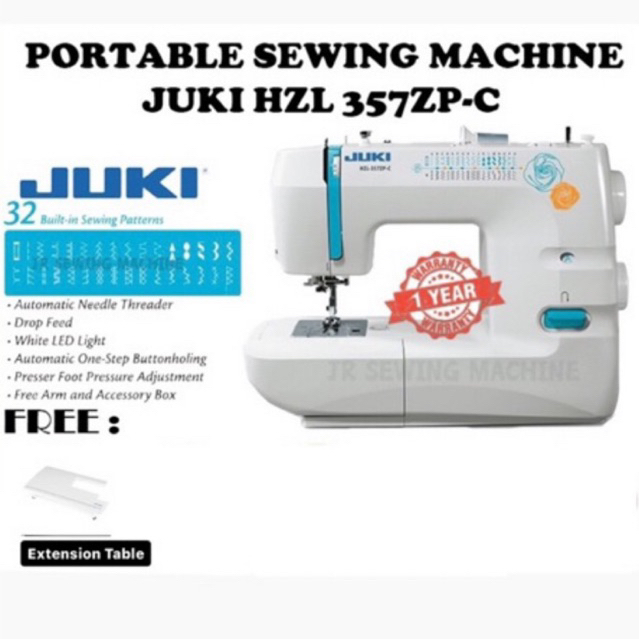 Juki Portable Sewing Machine HZL357ZPC Household Shopee Malaysia
