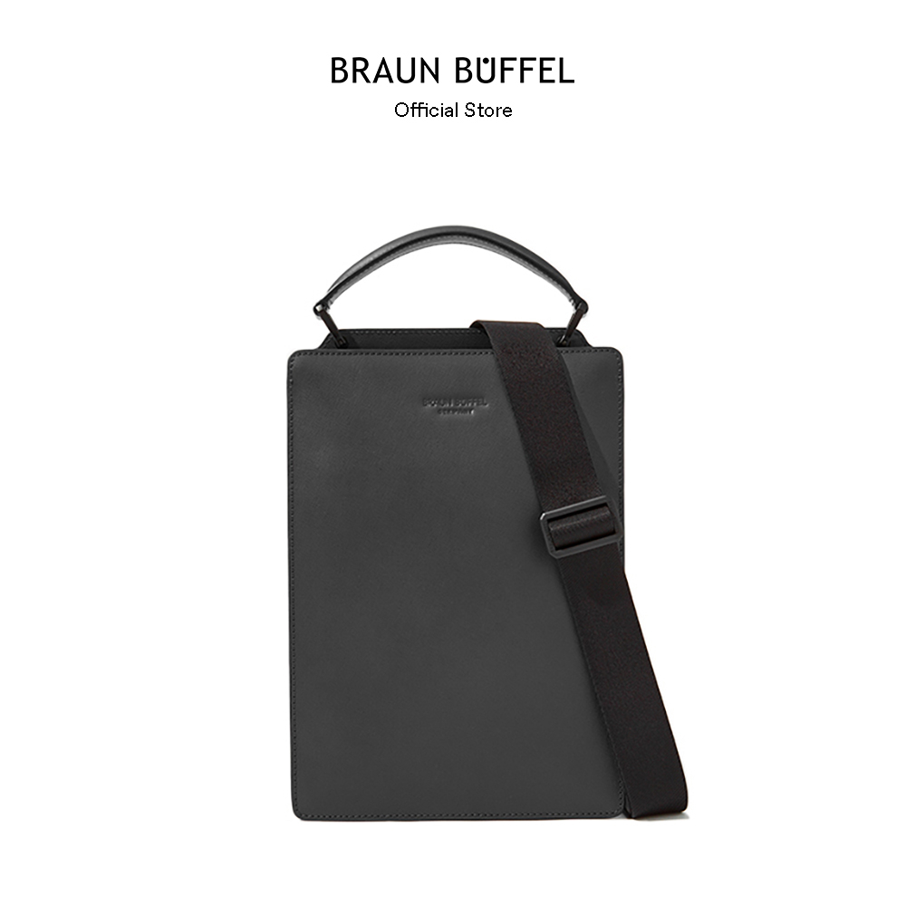 Braun Buffel Adam Medium Postman in Black Shopee Malaysia