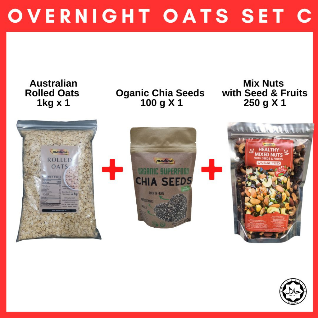 [FAST SHIPPING][READY STOCK] ROLLED OATS, CHIA SEED & MIX NUTS