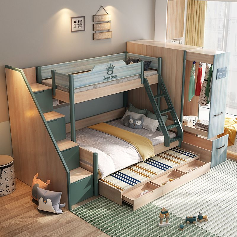 Double Decker Katil 2 Tingkat MultiFunction Bunk Bed With Book Shelf