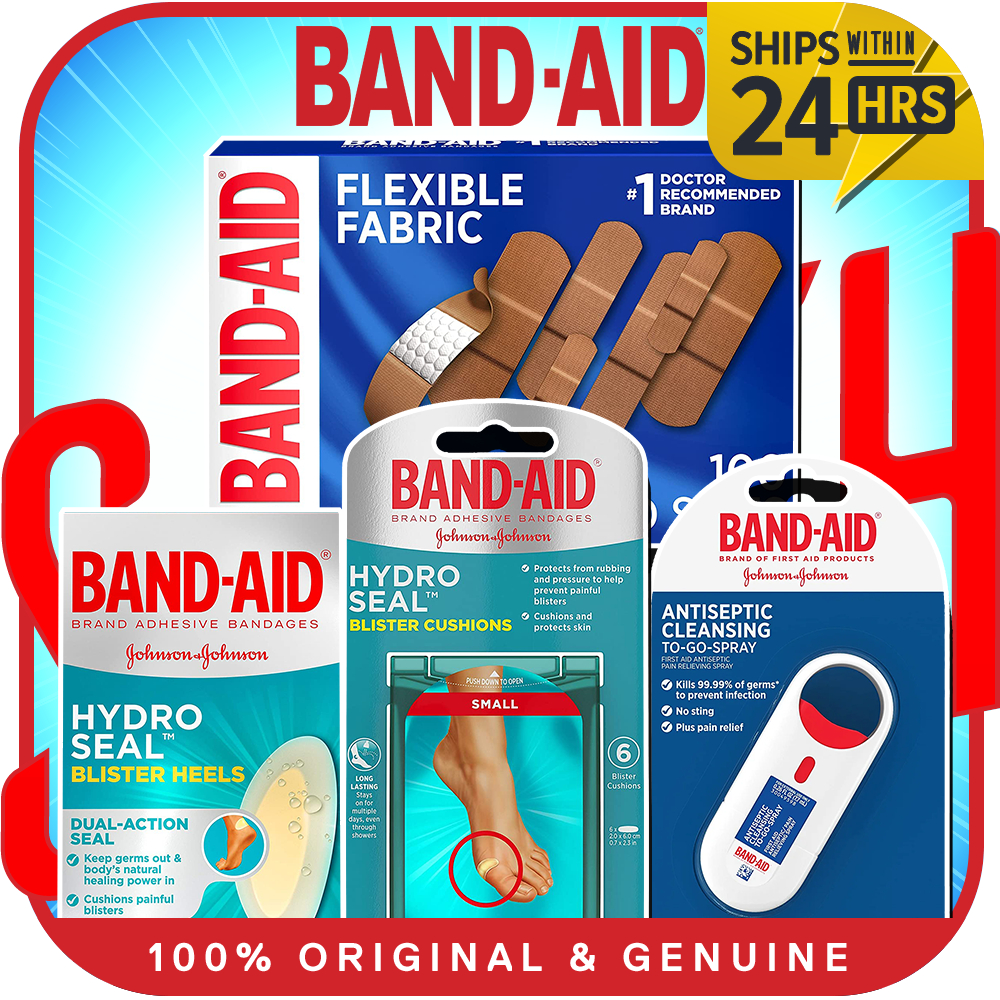 BAND-AID® Brand Flexible Fabric Bandages, Assorted Sizes, 80 Count