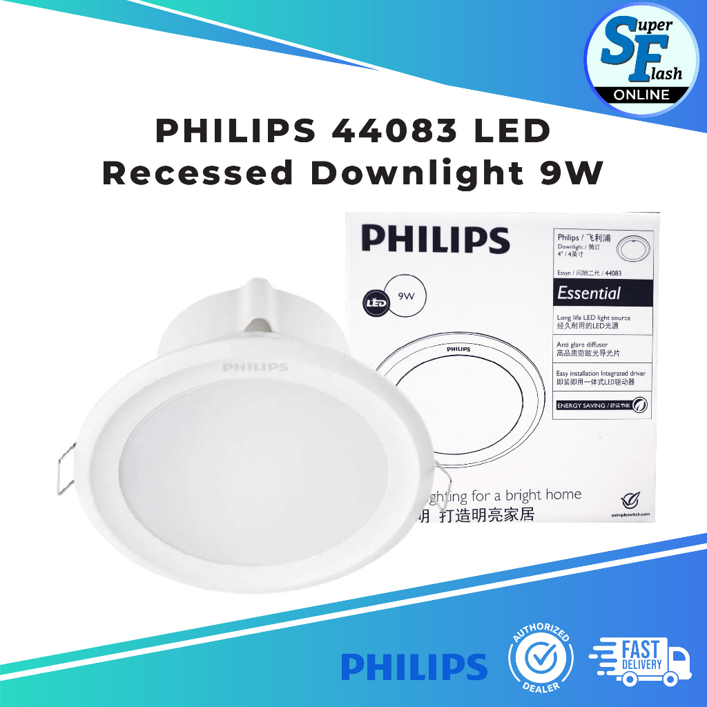 PHILIPS 44083 LED Recessed Downlight 9W (4")(2700K,) - Lighting/Light ...