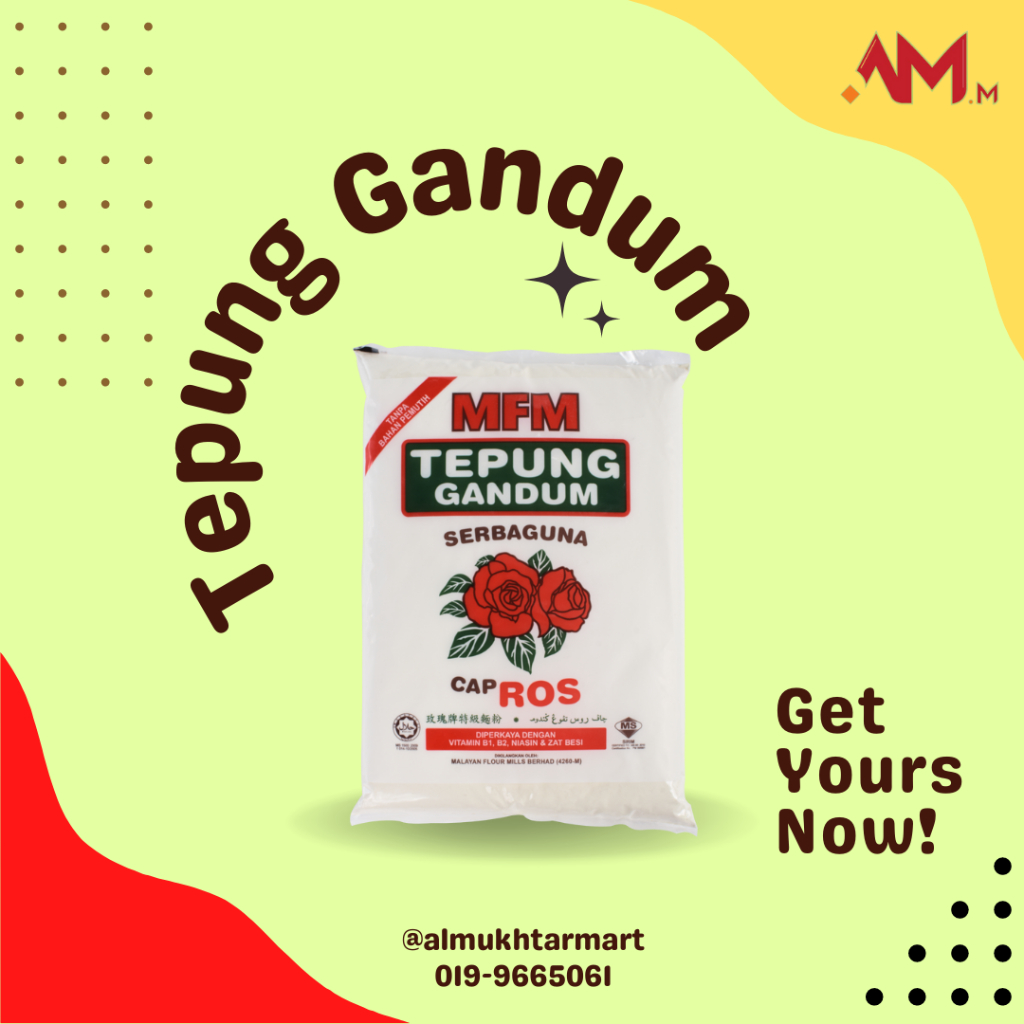 [ready Stock] Tepung Gandum Serbaguna Cap Ros 850g Shopee Malaysia