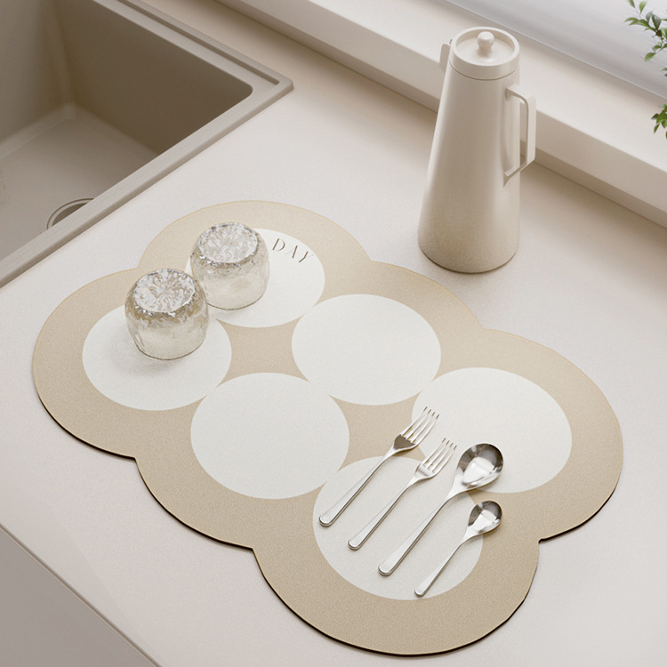 NOW OFFER 40cm*50cm Super Absorbent Diatom Mud Pad Dish Drying Mat for