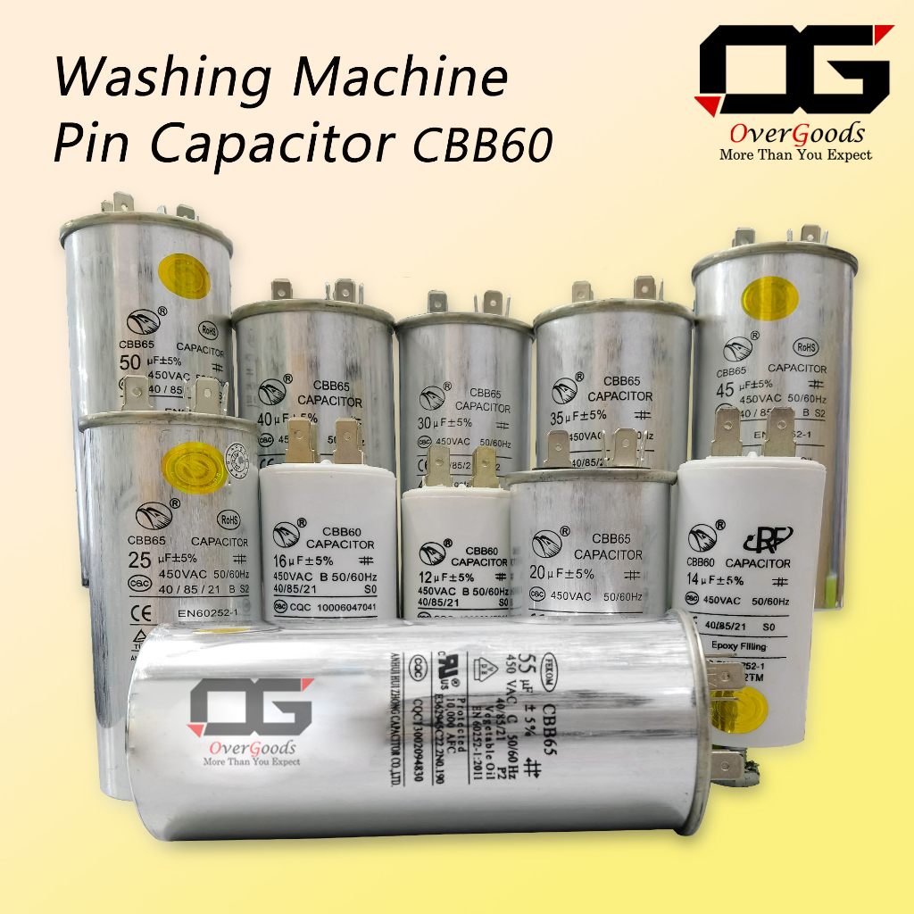 Condensateur Métallique CBB65 25uF à 60uF - Pour Compresseur, Pompe à Air, Générateur