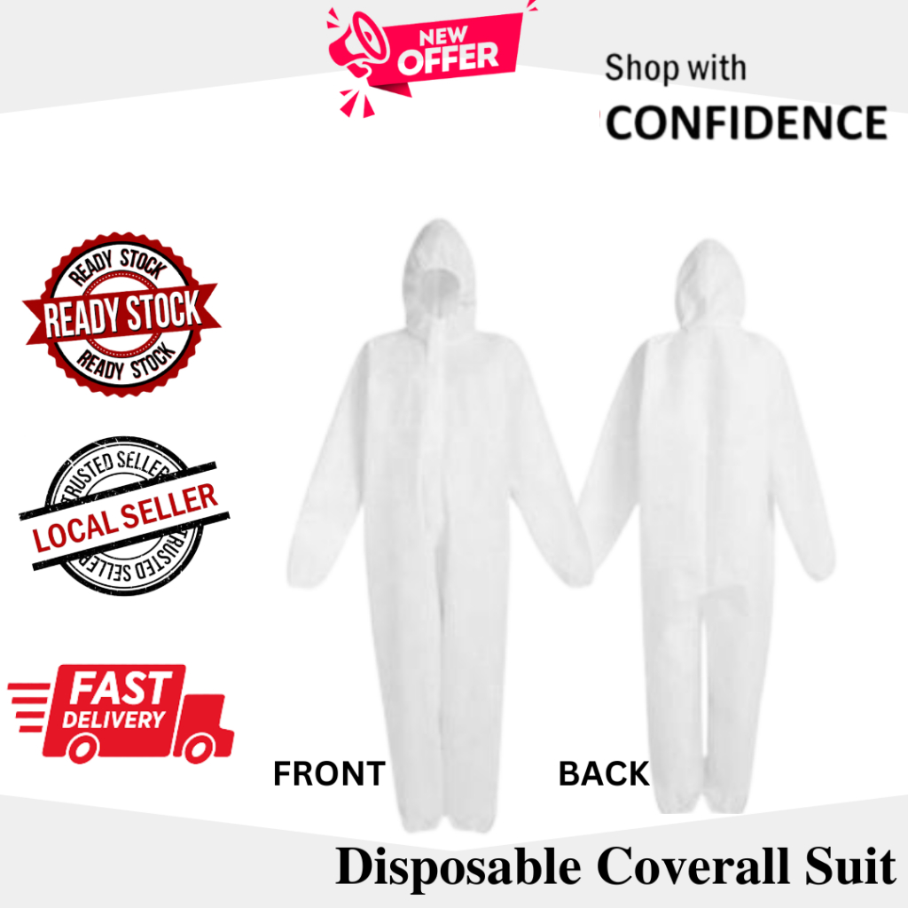 Disposable Coverall Suits PPE NonWoven Fabric / Protective Clothing