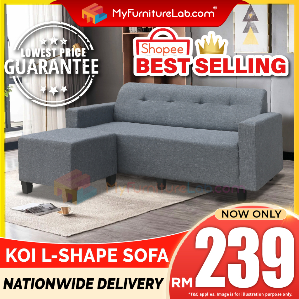 【PREORDER, DELIVER 30/04】𝐌𝐘𝐅𝐔𝐑𝐍𝐈𝐓𝐔𝐑𝐄𝐋𝐀𝐁® KOI LShape Fabric Sofa