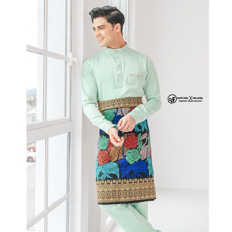 Mint Green Exclusive Baju Melayu Slim Fit By Haycarl 2023 Baju Melayu
