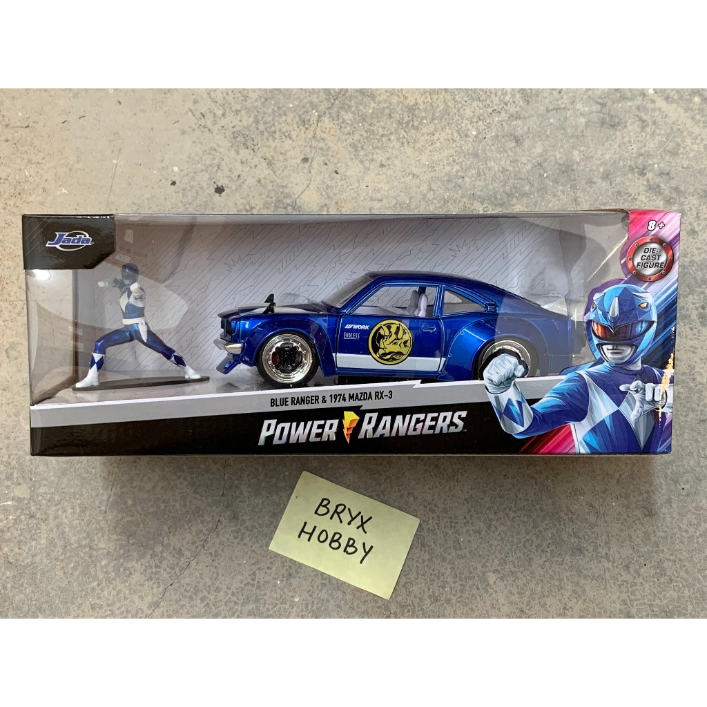 Jada Toys Power Rangers 1974 Mazda Rx-3 Diecast Vehicle With Blue