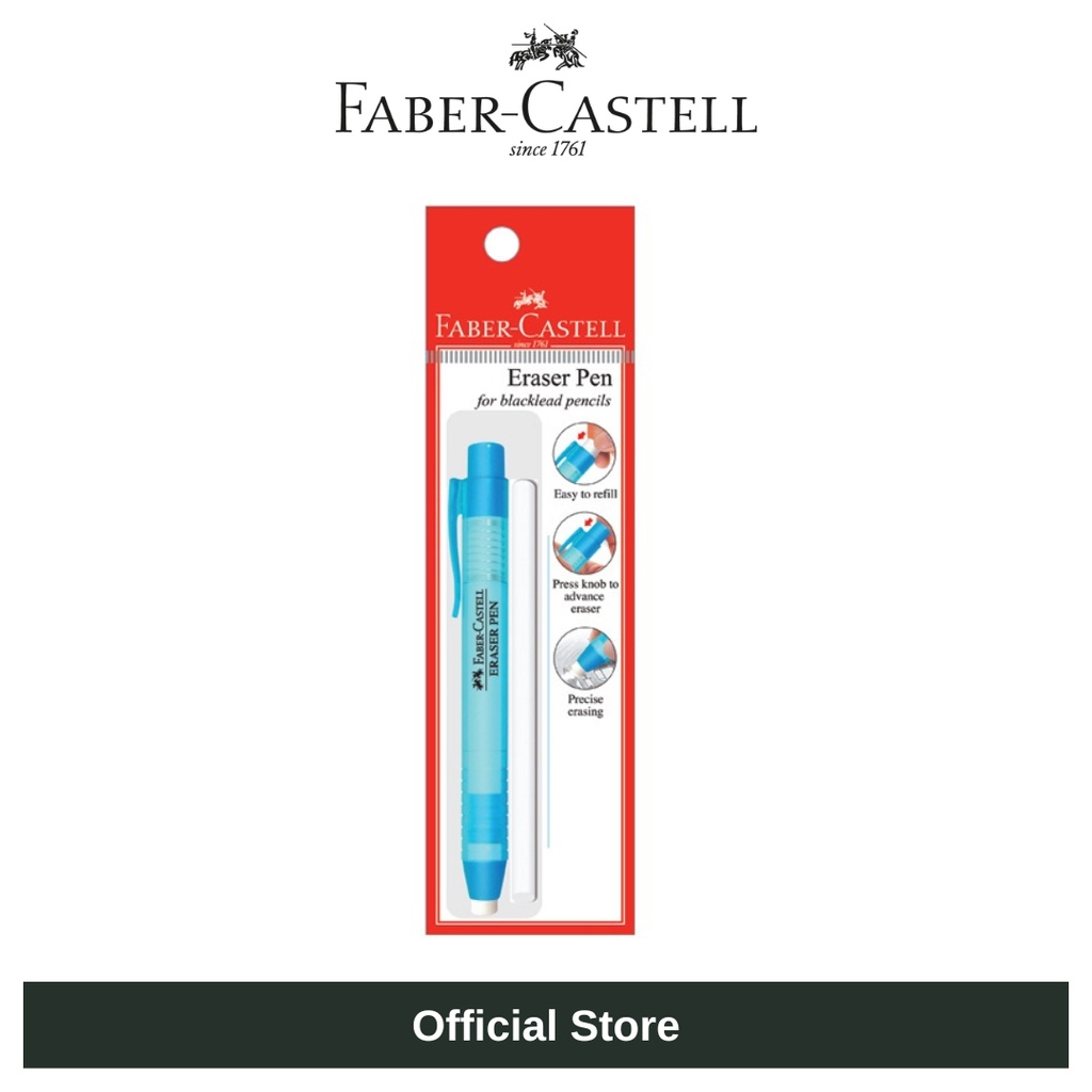[FaberCastell] Eraser Pen Holder C/W Free Refill (PB of 1 + 1 Refill