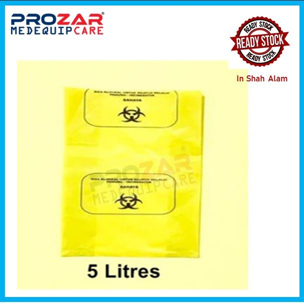 BIOHAZARD YELLOW PLASTIC BAG 5L Shopee Malaysia