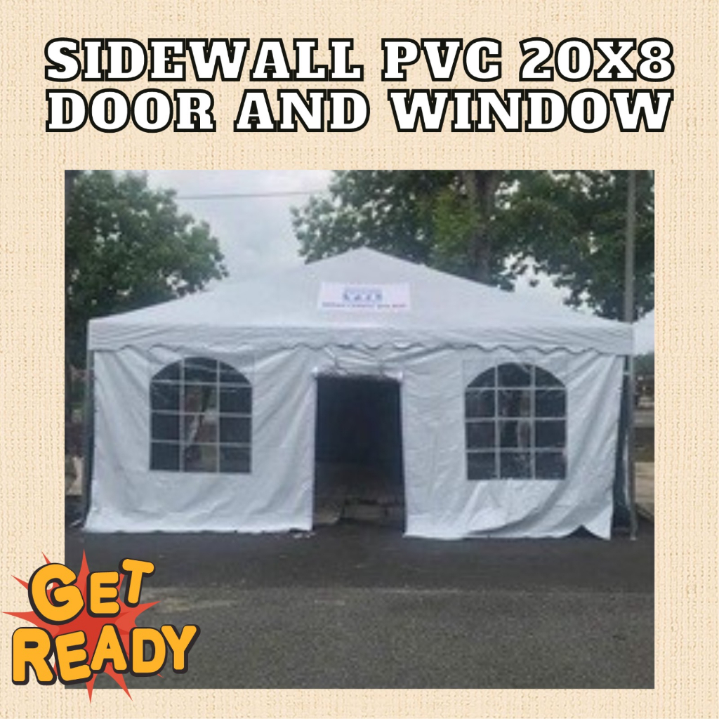 KAIN TEPI KHEMAH SIDEWALL PVC 20FTX8FT DOOR & WINDOW | Shopee Malaysia