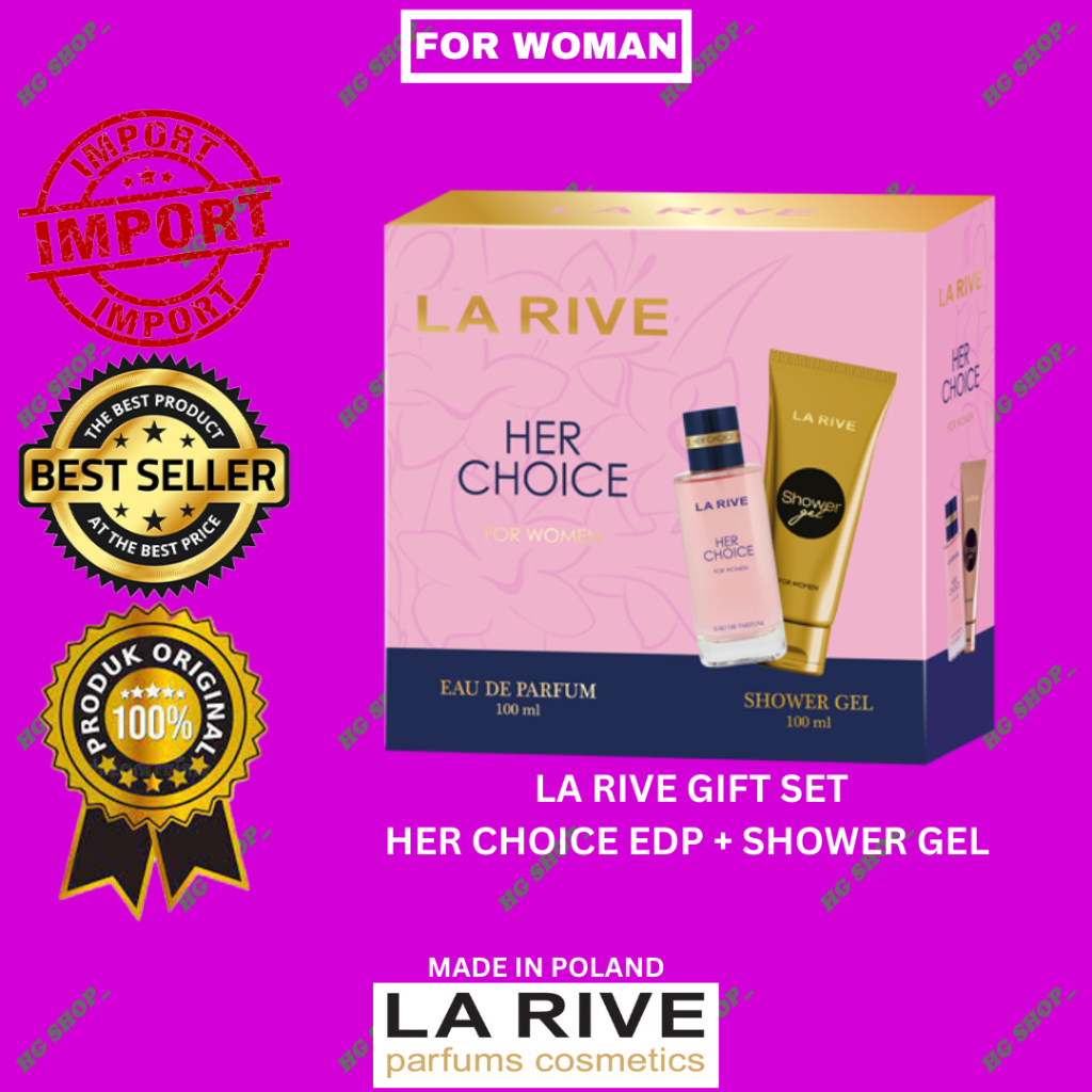 LA RIVE HER CHOICE GIFT SET (EDP 100ml + GEL 100ml) ORIGINAL | Shopee ...