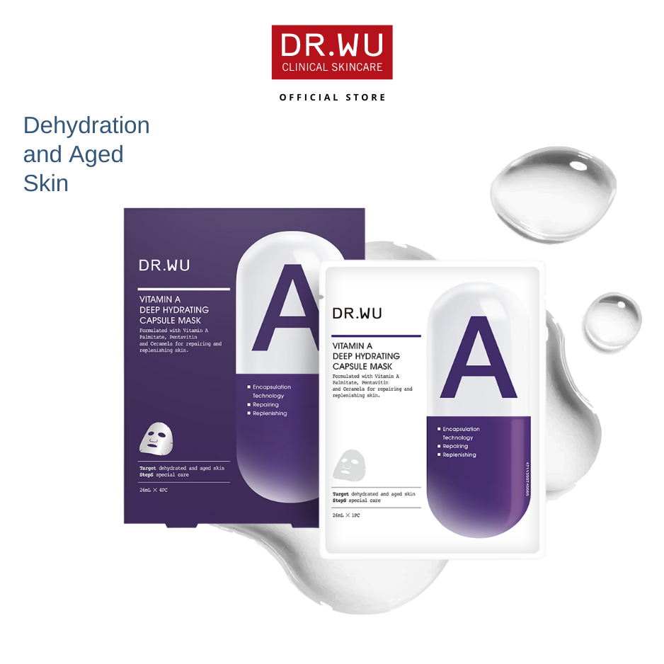 DR.WU Vitamin A Deep Hydrating Mask (4pcs) | 10-Minute Anti-Aging ...