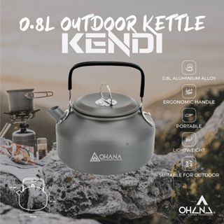 Camping Kettle 0.8L/1.4L Aluminum Alloy Camping Tea Coffee Pot