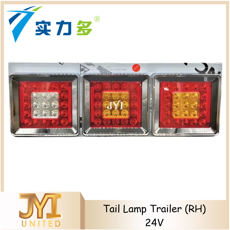 SHILIDUO LED Tail Lamp For Trailer / Truck / Lorry ( Chrome ) 24V