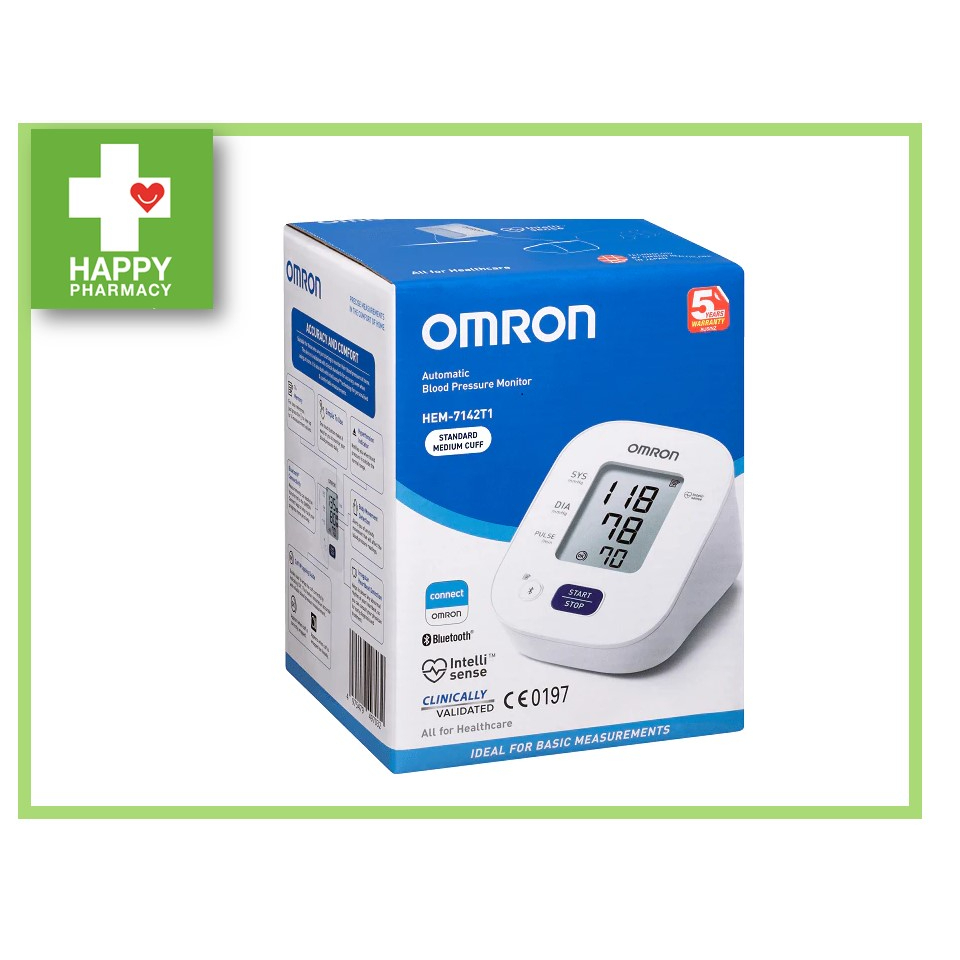 Omron HEM 7142T1 Digital Bluetooth Blood Pressure Monitor with