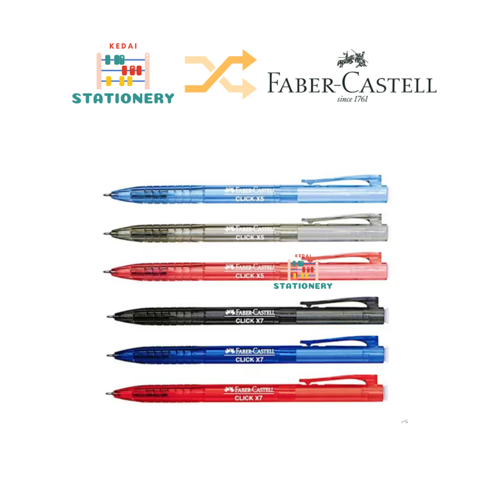 Faber-Castell Ball Pen Click X5 X7 | Shopee Malaysia