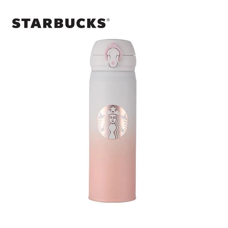 Starbucks Pinky Cherry Blossom Gradient Colour Stainless Steel Thermal ...