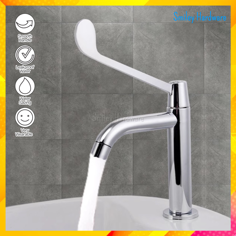 1/2" 15mm Extended Single Lever Medical Pillar Mounted Long Handle