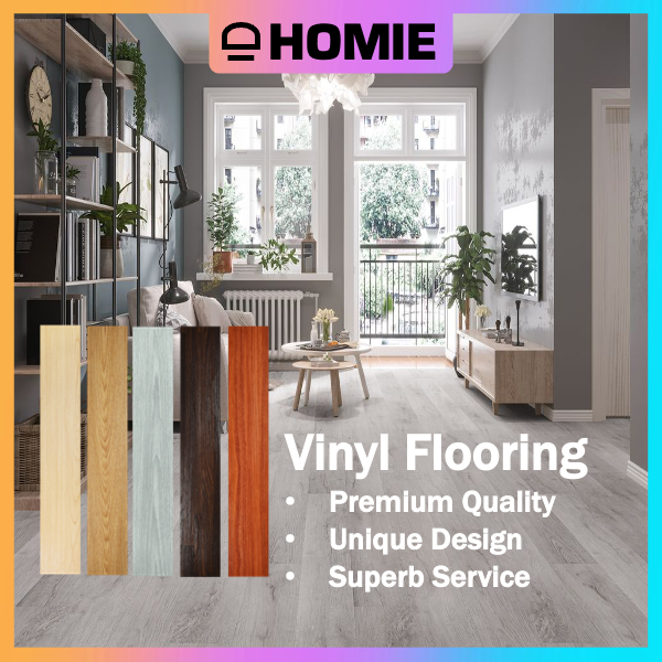 [BOX] 54sqft/36pcs 1.8mm TEBAL THICK DIY Vinyl Self Adhesive Flooring