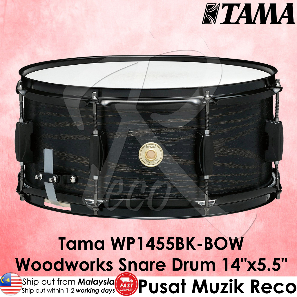 Tama Snare Drum WP1455BK BOW Woodworks Snare Drum 14x5.5" Black Oak