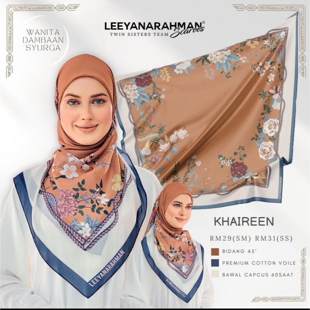 WANITA DAMBAAN SYURGA SERIES | SCARVES | TUDUNG | By Leeyanarahman ...