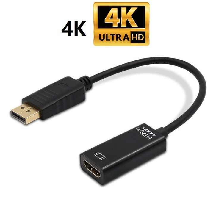 4K/1080P DisplayPort DP Male to HDMI Female / VGA Cable Adapter Display ...