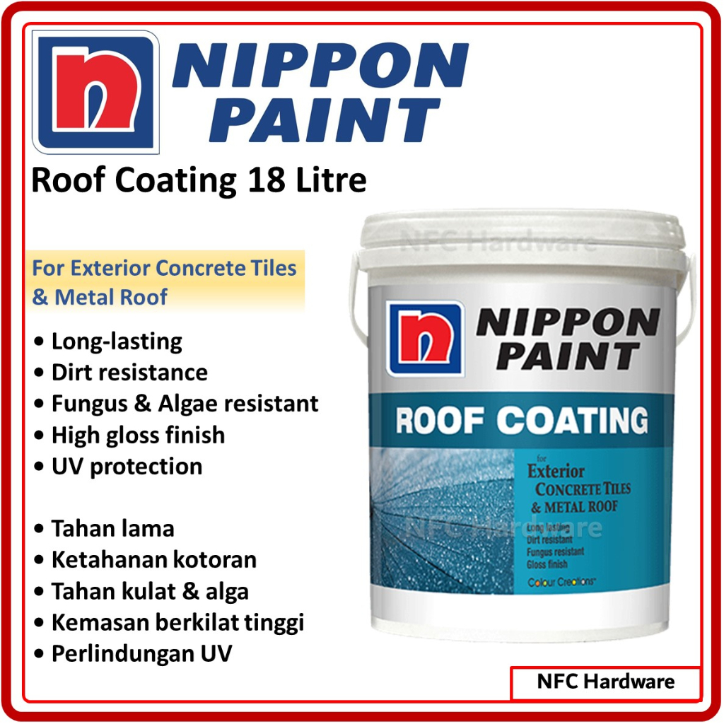NIPPON PAINT Roof Coating 18 Litre (Cat Bumbung) | Shopee Malaysia